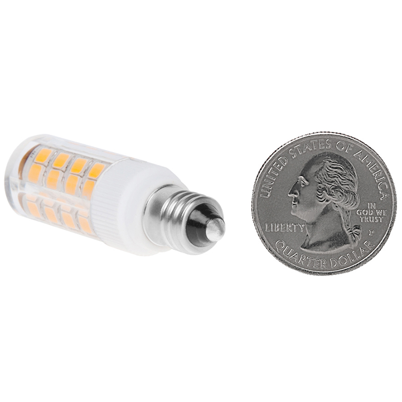 AC100-130V, Mini Candelabra E11 Base LED Bulb, 3.5 Watts, 35W Equivalent, 5-Pack AC100-130V, Mini Candelabra E11 Base LED Bulb, 3.5 Watts, 35W Equivalent, 5-Pack